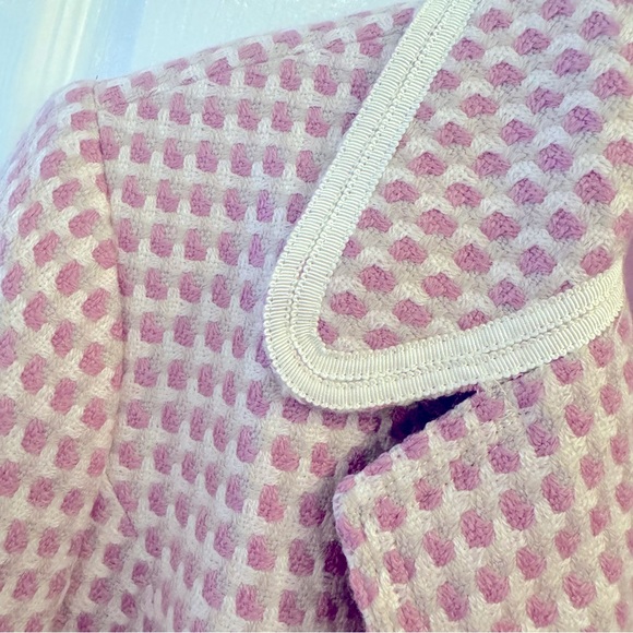 Sigrid Olsen Textured Pink and Cream Blazer - Picture 3 of 10